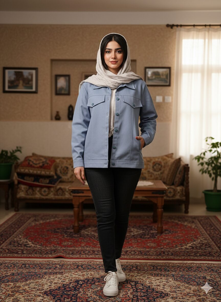 کت کتان کش دو جیب 1 کت کتان کش دو جیب